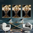 Картина на холсте с изображением слона, животных