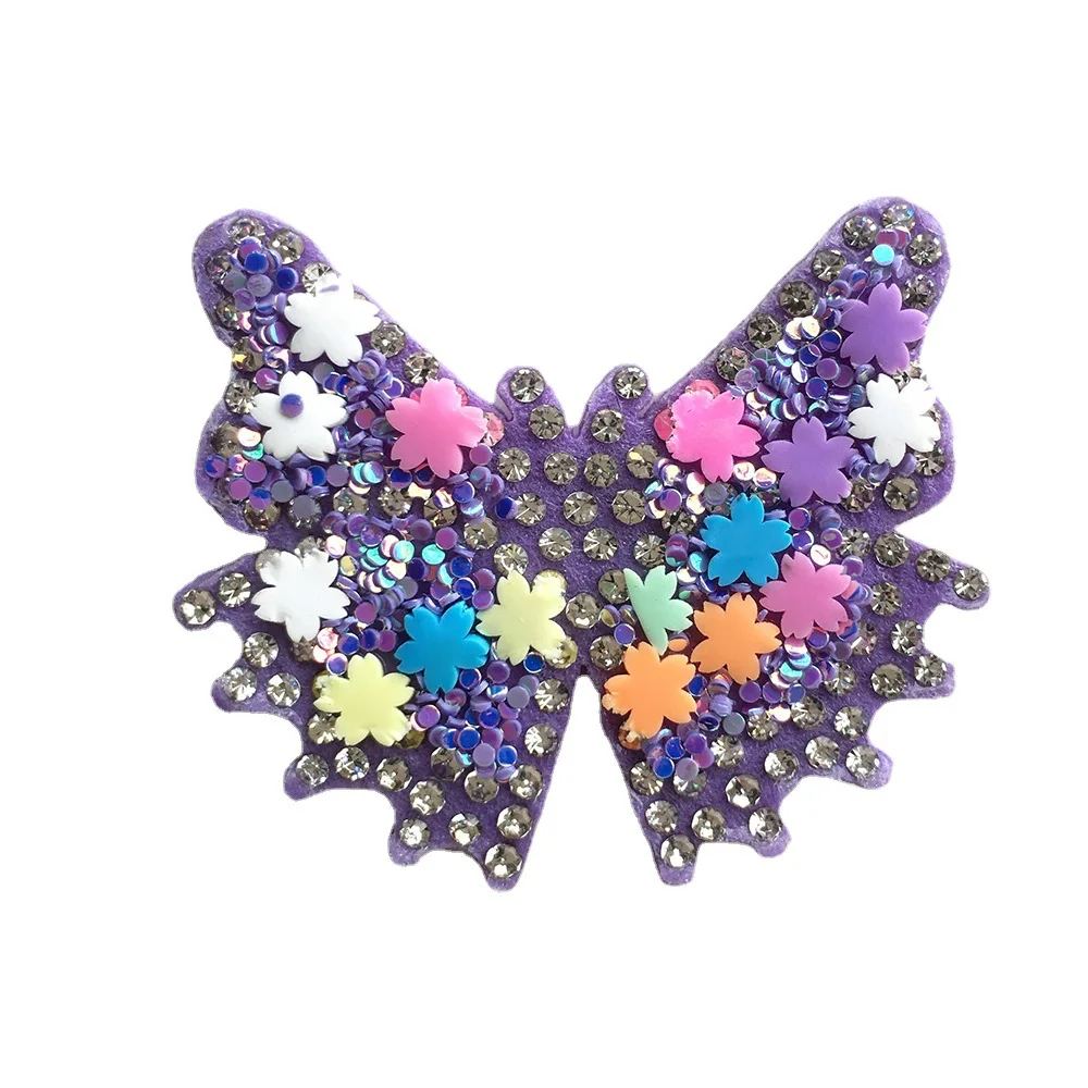 

10pcs/bag Glitter Butterfly Sequins Hot Diamond Diamond Patch DIY Mobile Phone Case Hairpin Clothing Accessories