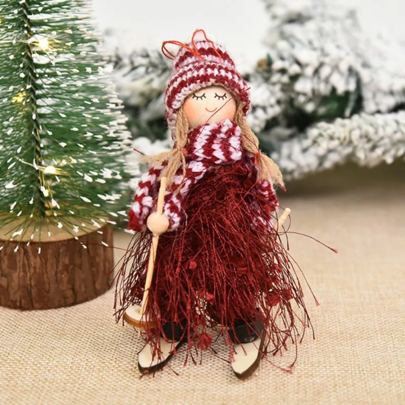 Рождественские уникальные куклы рождественские креативные милые деревянные