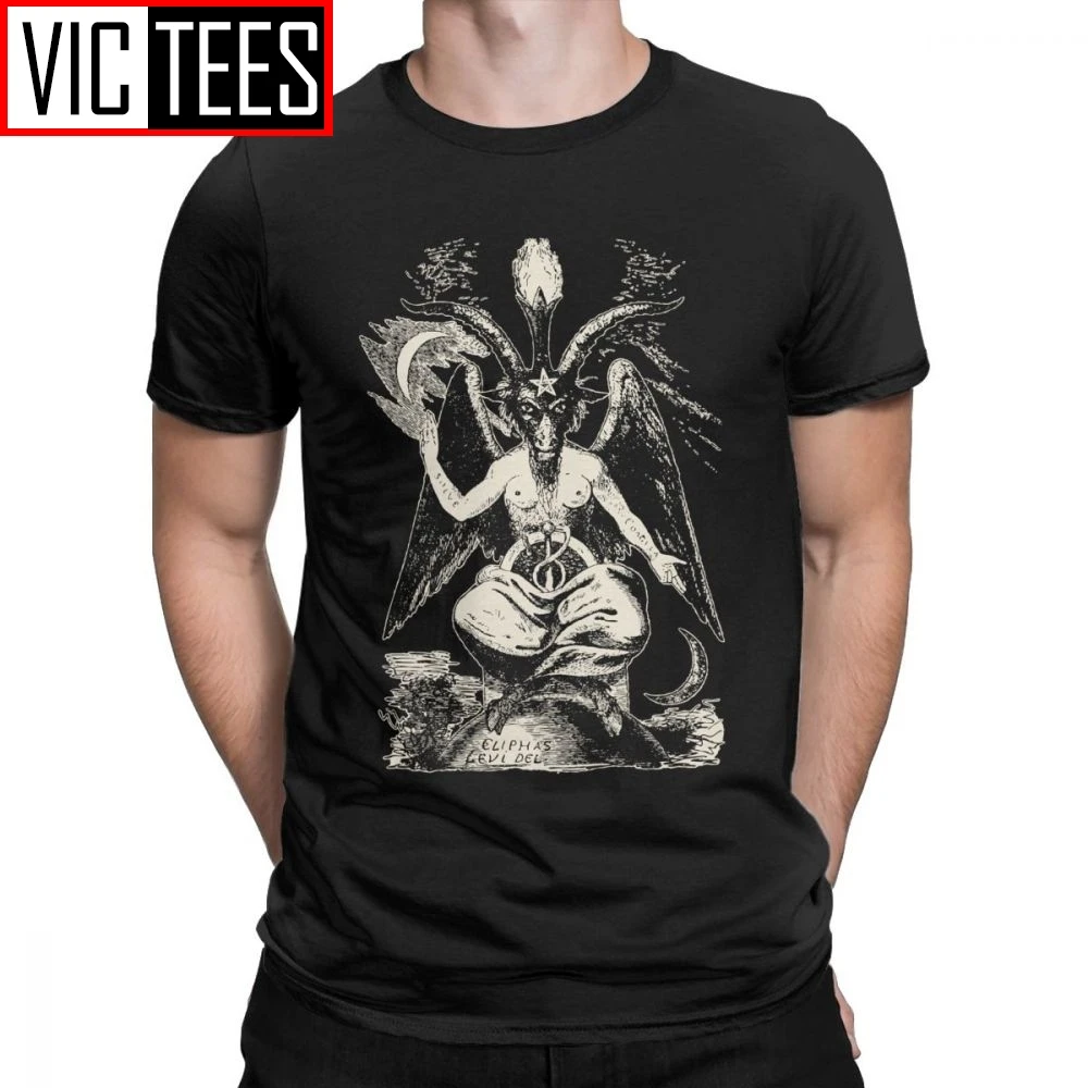 Мужские футболки Baphomet винтажная хлопковая Футболка Camiseta Devil Lucifer Demon Teufel Harajuku топы