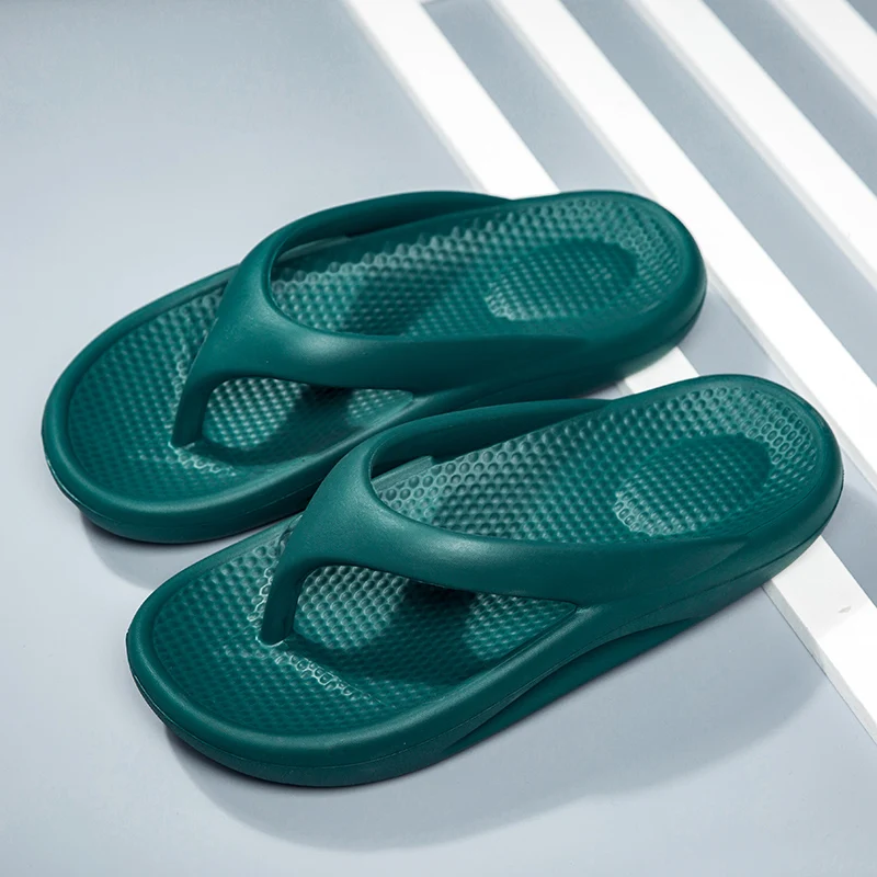 

Green Massage Flip Flops for Men Summer New Beach Men Platform Slippers Big Size 46 Fashion Couple Flip Flops Casual Male Shoes