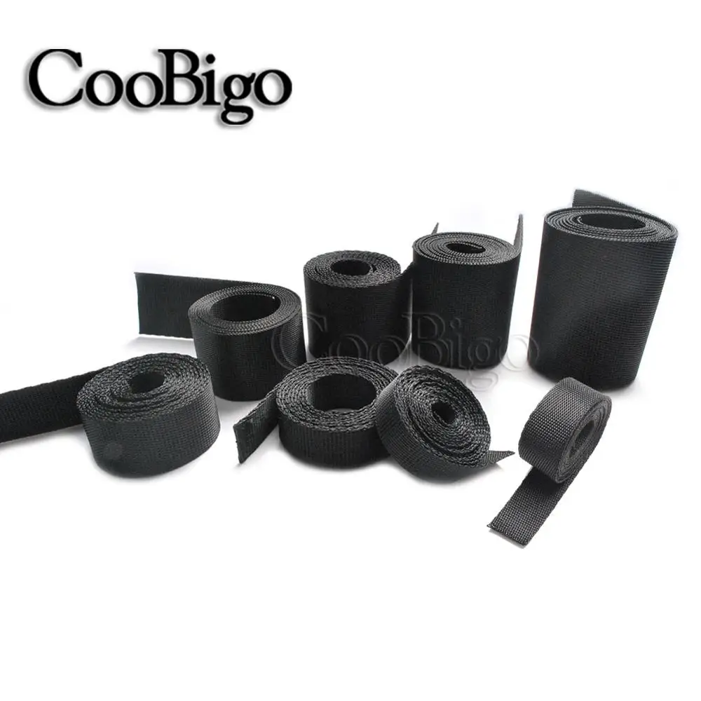 5 ярдов нескольких Размеры черный нейлон пластмассовая ленточка из