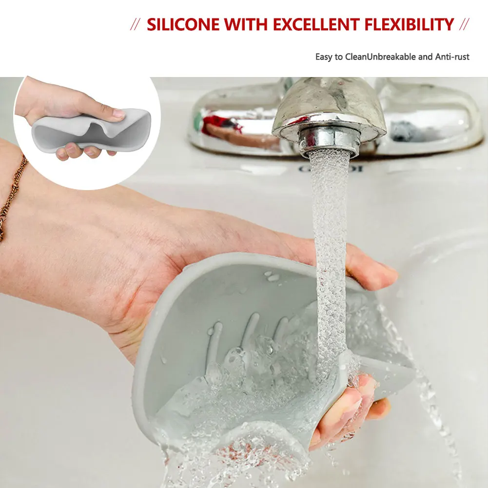 Силиконовая мыльница со сливом держатель для мыла душа/ванной комнаты