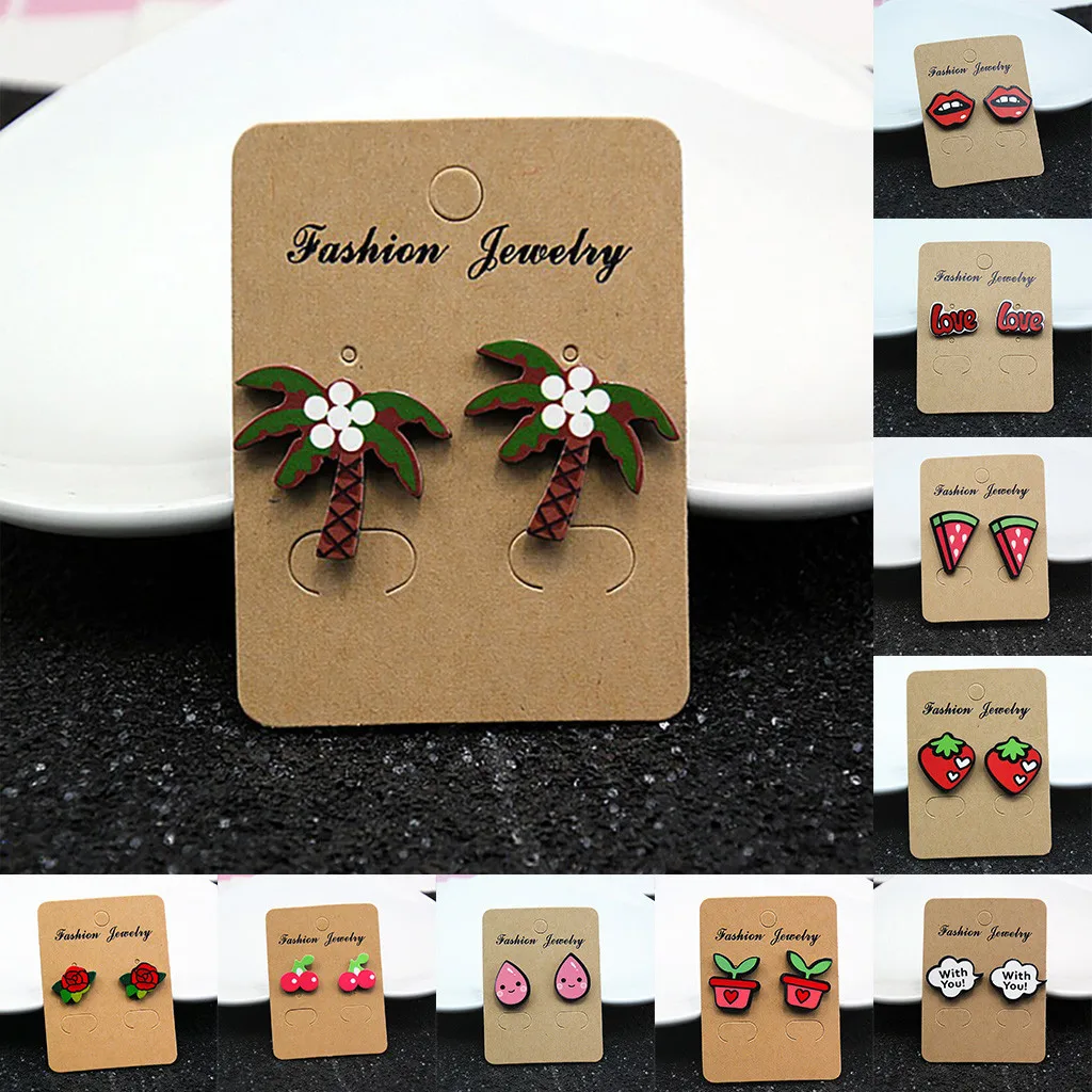 Рождественский подарок креативные художественные серьги в виде фруктовых