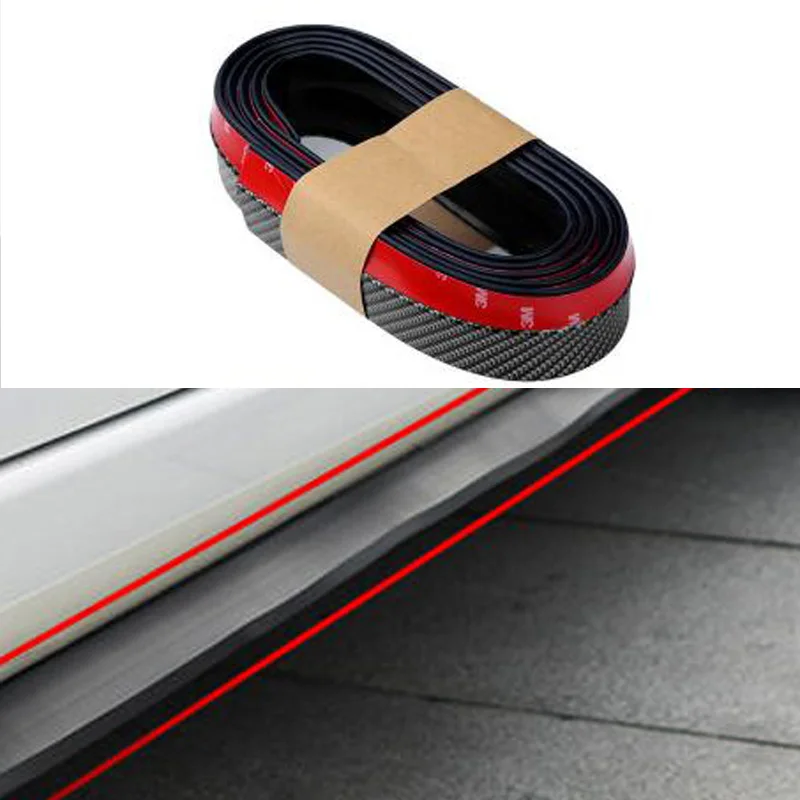 Комплект губ внешнего бампера из мягкой черной резины 2 5 м модель автомобиля для