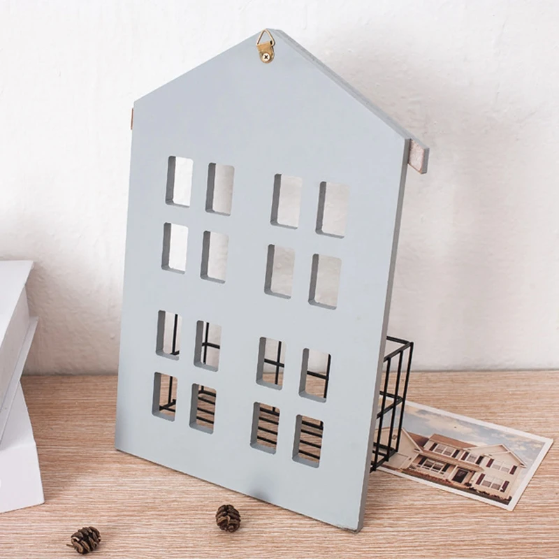 Wood Wall Mounted Key Holder Mail Letter Storage Rack Organizer Decorative for Entryway Kitchen Office | Дом и сад