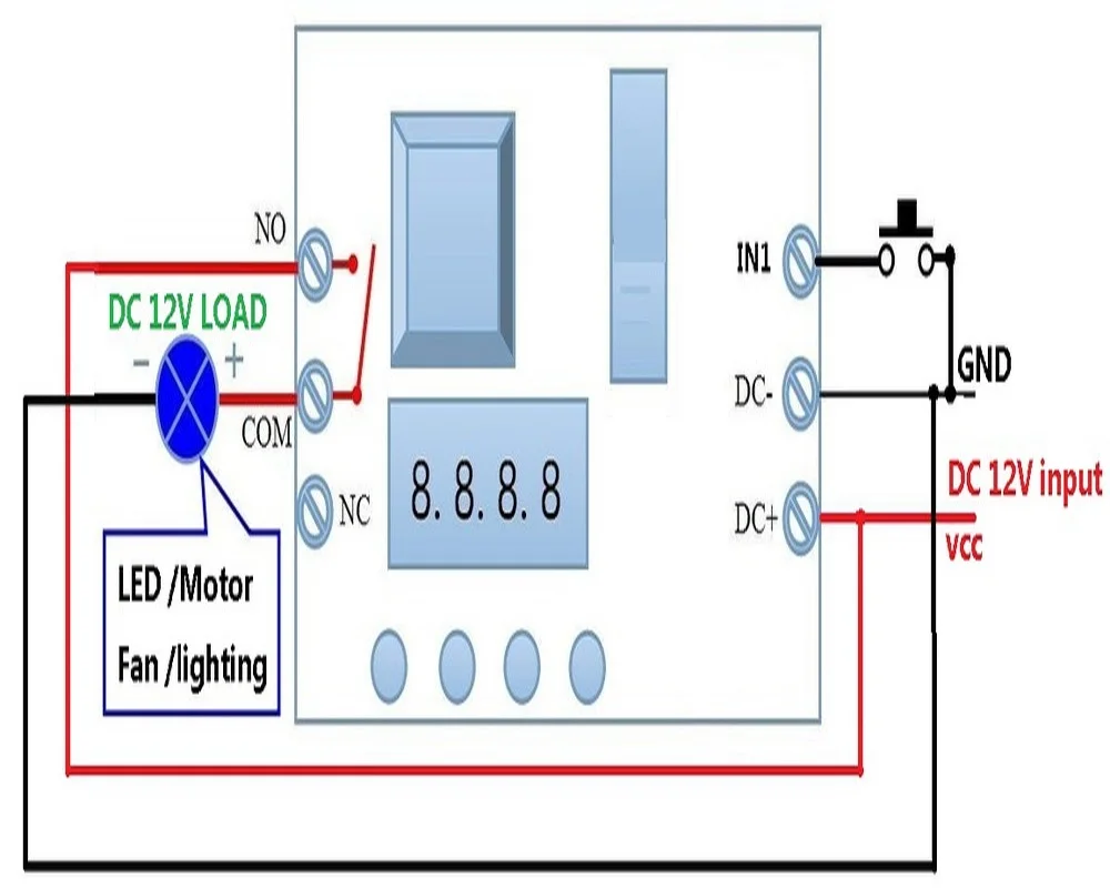 DC 12V DC Многофункциональный самоблокирующийся релейный таймер цикла PLC модуль переключатель времени задержки