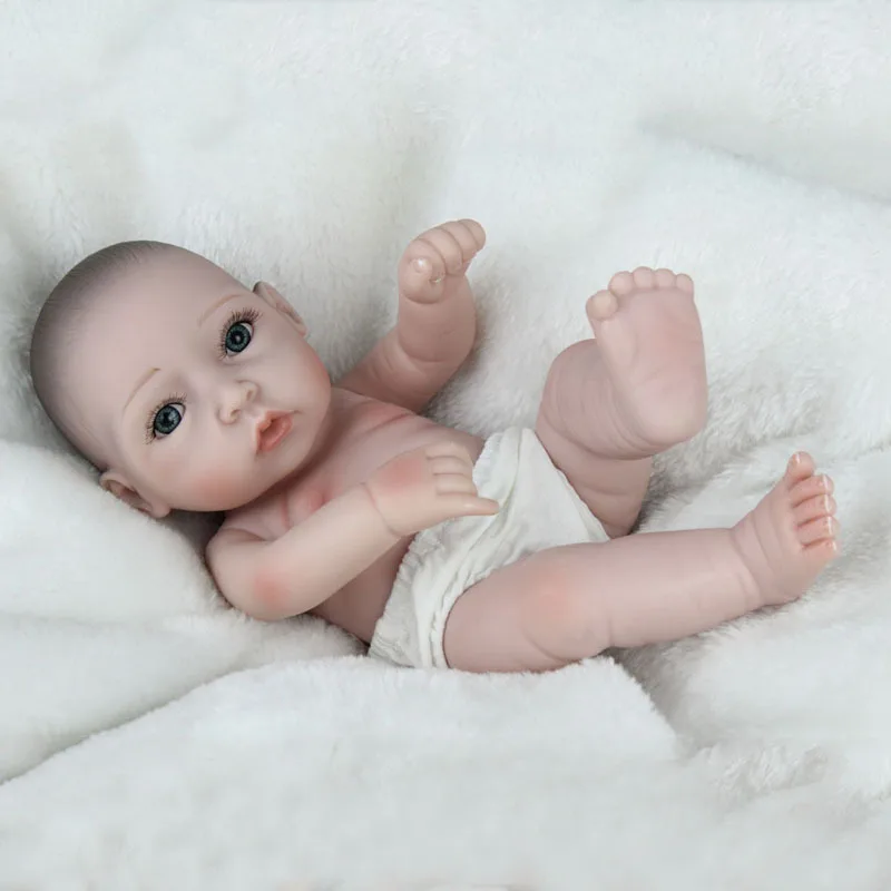 

28CM Reborn Baby Doll Handmade Lifelike Newborn Kawaii Babies Dolls Real Soft Silicone Doll Body Toddler Toys For Christmas Gift