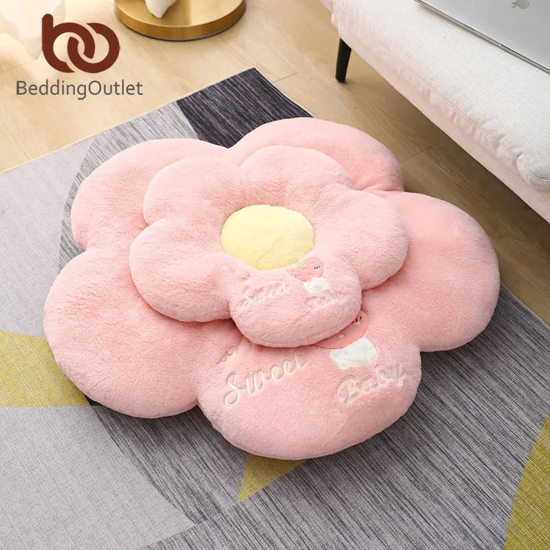 Розетка для кровати круглая подушка дивана плюшевый коврик мягкая фрукты