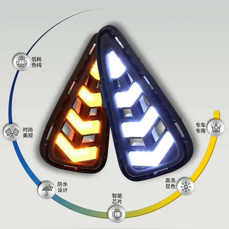 

Car LED Daytime Running Lights DRL /Turn Signal Lamp For Toyota Camry 2015-2016