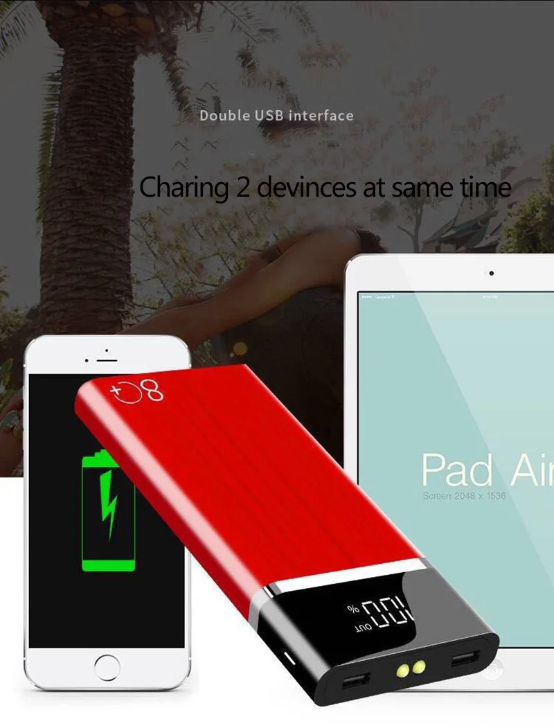 16000mAh power Bank светодиодный дисплей двойной светодиодный внешний аккумулятор для iPhone XS MAX samsung Xiaomi huawei LG power bank