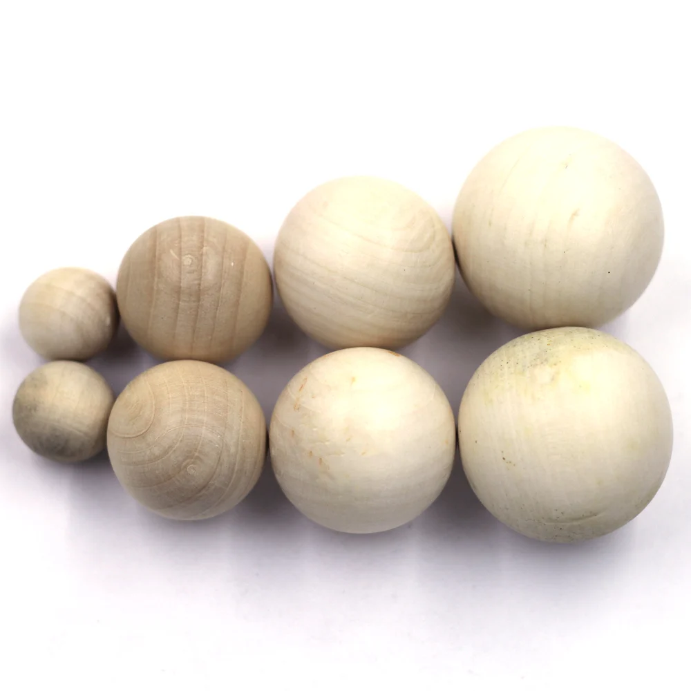 10 шт. круглые бусины из натурального дерева для самостоятельного изготовления