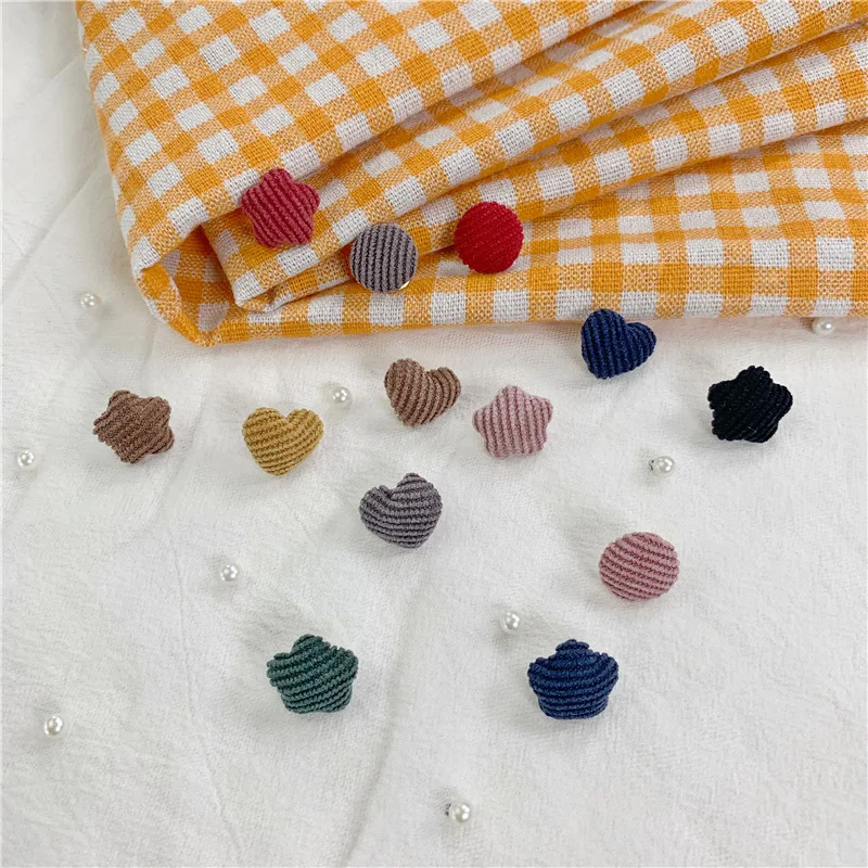 Корейская Милая Вельветовая мини-брошь в виде пентаграммы с вышивкой булавка