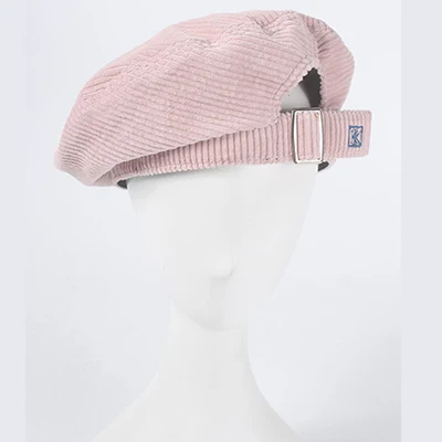 buckle pink beret Joejerry милый берет для женщин плоская шапка Вельветовая шляпа вышивка берет для девочек Новинка - Цвет: buckle pink beret