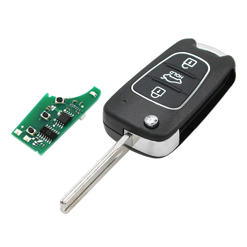 Модернизированный 3 кнопки флип дистанционного ключа Fob 433 МГц ID46 чип для Kia Sorento