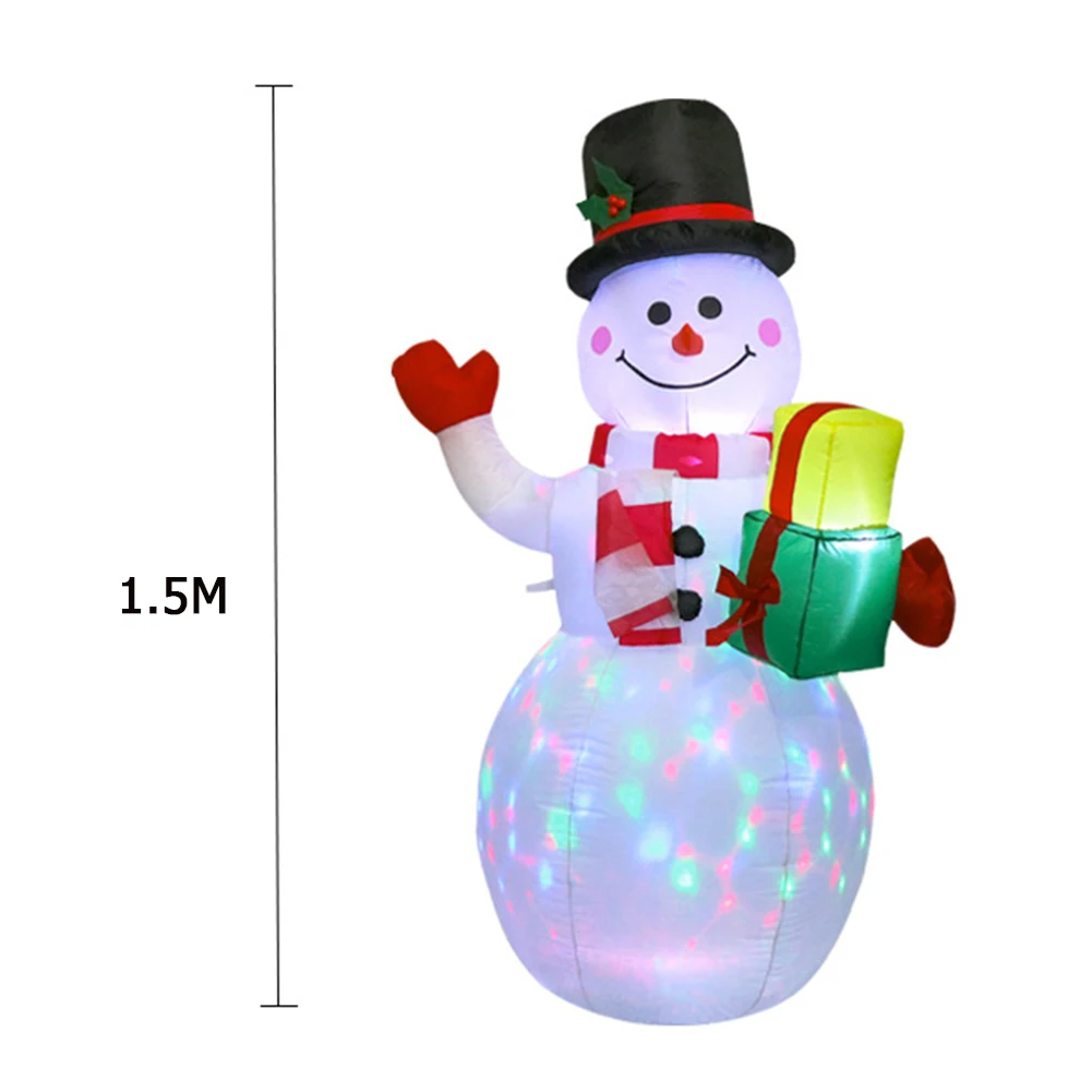 

Luminous Inflatable Snowman Christmas Holiday Party Rotate LED Air Pump Ornament for Household Parties Decoration