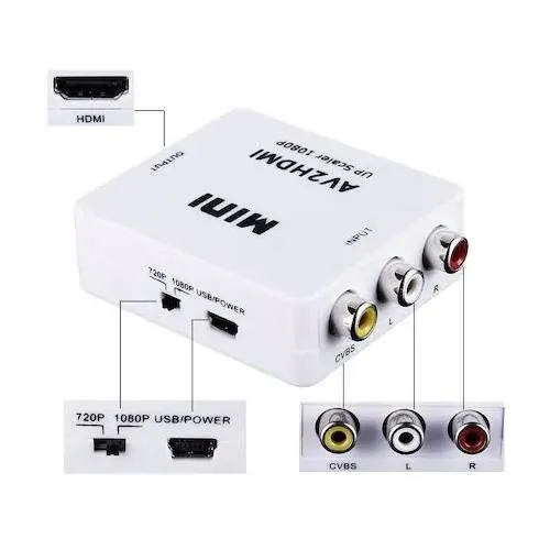 Av hdmi конвертер RCA AV/CVBS адаптер HD 1080P Mini AV2HDMI|Компьютерные кабели и разъемы| |