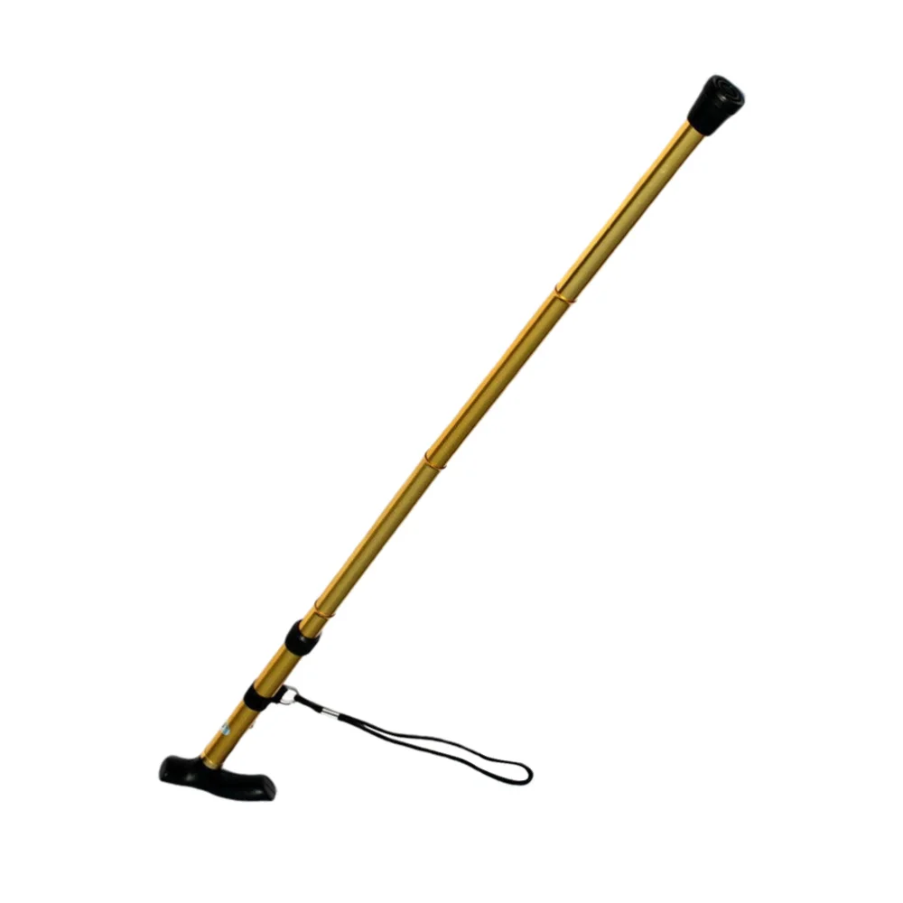 

Aluminum Folding Trekking Pole Walking Cane Retractable Anti-slip Four Sections Walking Stick Mobility Aid Comfortable Handle fo