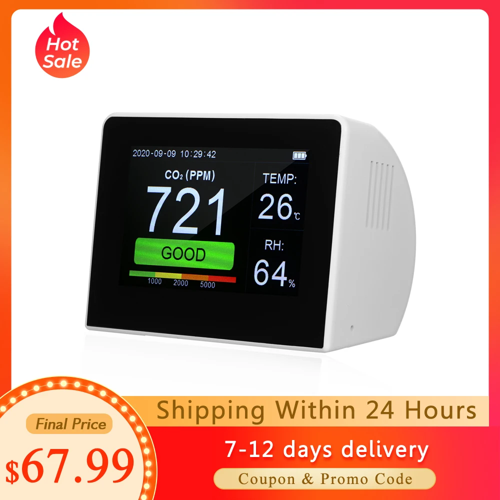CO2/RH/Temp. 3 в 1 Датчик качества воздуха Температура влажности монитор CO2 метр тестер