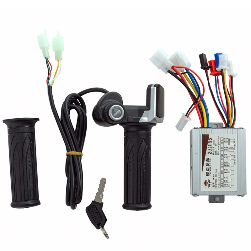 

E5BD Electric Scooter Bicycle e-Bike Brushed Speed Motor and Controller Throttle Grip Accelerator Pedal Set