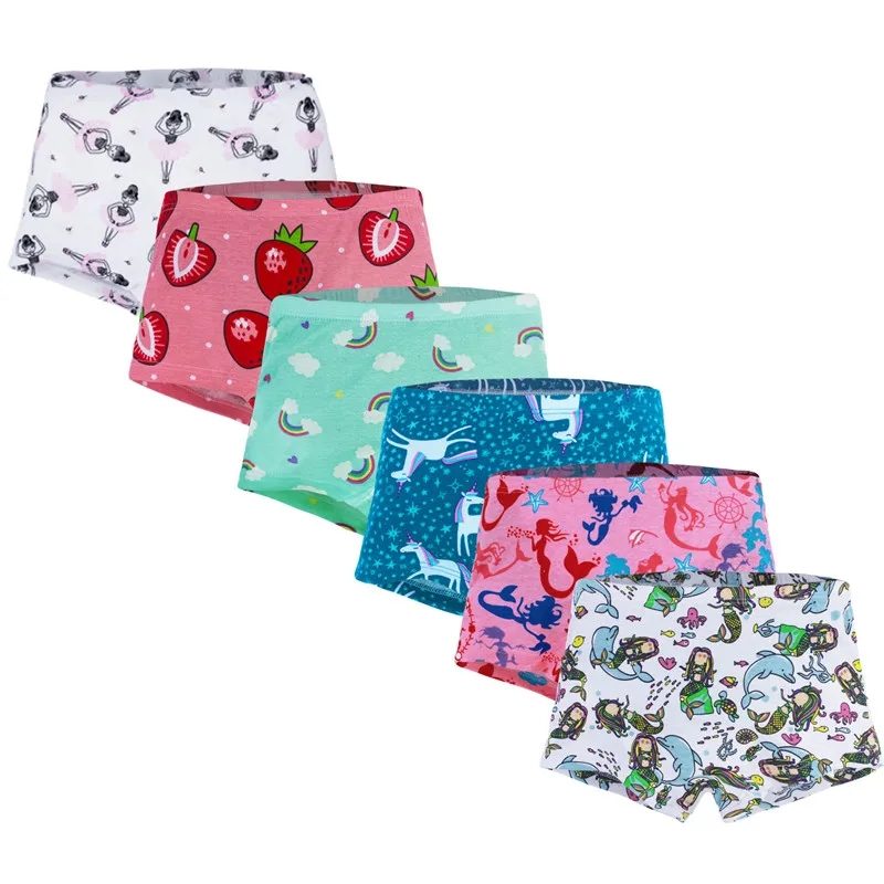 6 шт./лот От 3 до 8 лет детское нижнее белье высококачественные хлопковые трусики