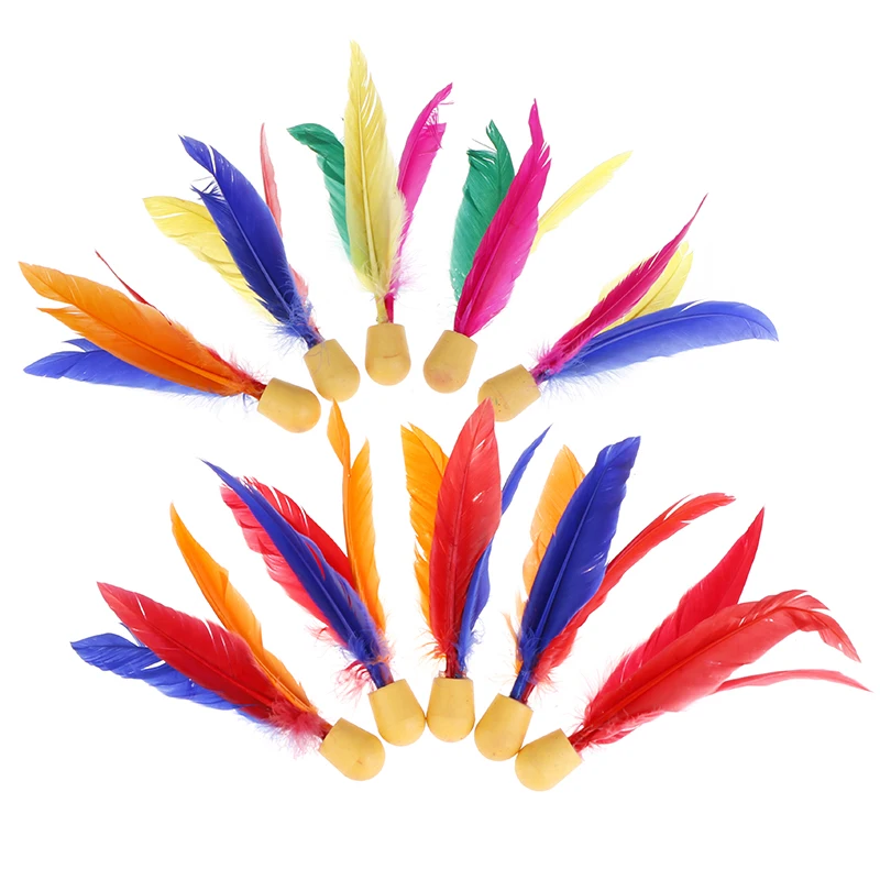 Волан Jianzi с перьями для занятий фитнесом и развлечениями 10 шт. | Спорт развлечения