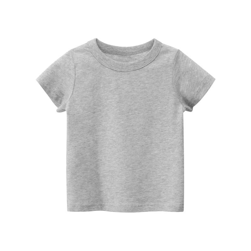T-Shirt Summer Boys Girls New Pure Cotton Childrens Clothing High Quality Breathable Soft T Shirts Kids Baby Clothes Promotion | Детская