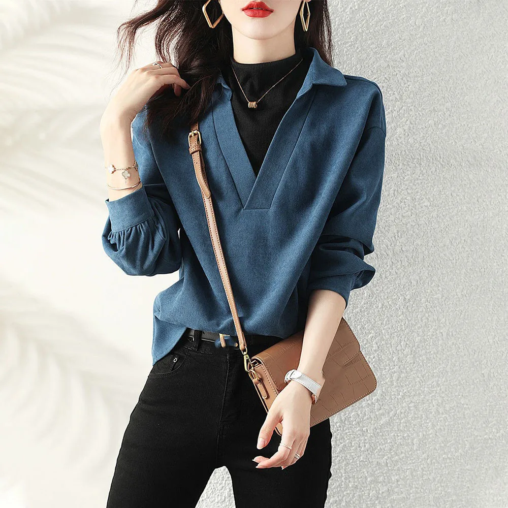 Женский пуловер из двух частей Повседневный с вышивкой в уличном стиле