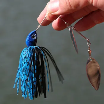 

Spinner Bait Rig Best Pike Spinnerbait Bass Jigs with Spinners Willow Leaf Copper Blades Fishing Lures Spin Trout Salmon Bait