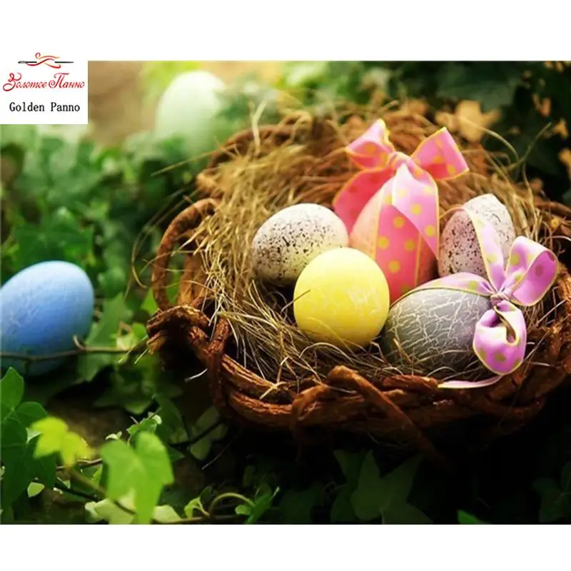 Full Square Diamond Painting Easter Egg Diamond Embroidery Cartoon Home Decoration Painting Mosaic Rhinestones