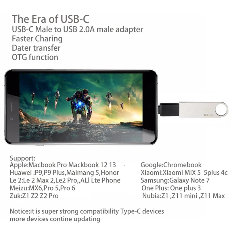 Адаптер USB Type C для Macbook Pro p10 p20 Samsung Note 7 8 9 + mi 5|Кабели VGA| |
