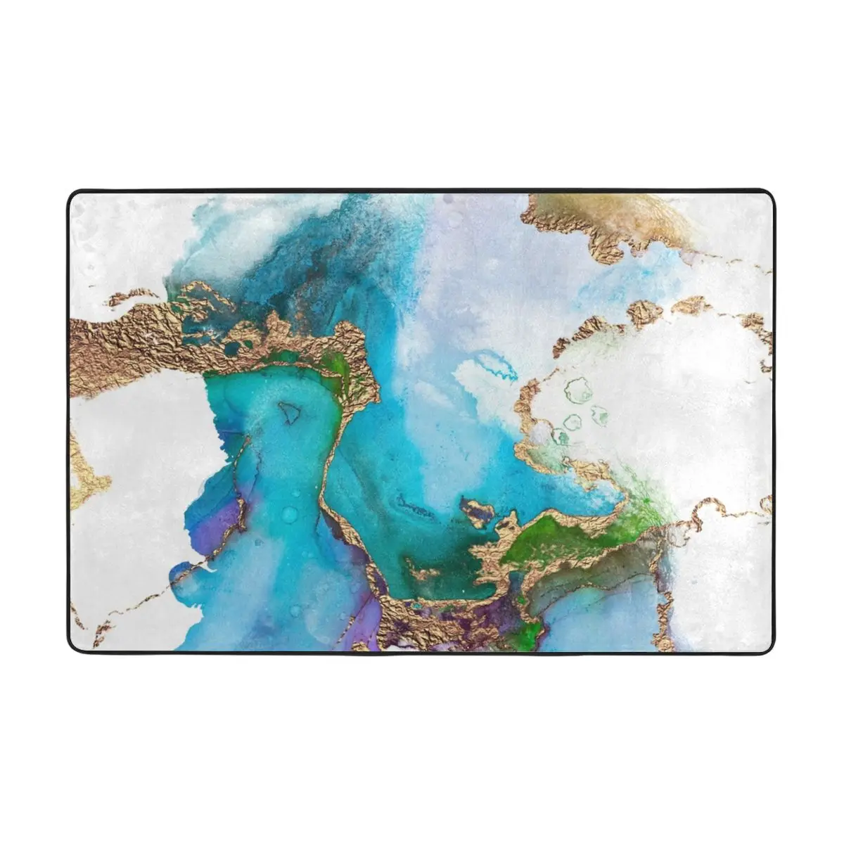 

Abstract Marble Doormat Carpet Mat Rug Polyester Non-Slip Floor Decor Bath Bathroom Kitchen Bedroom 60x90