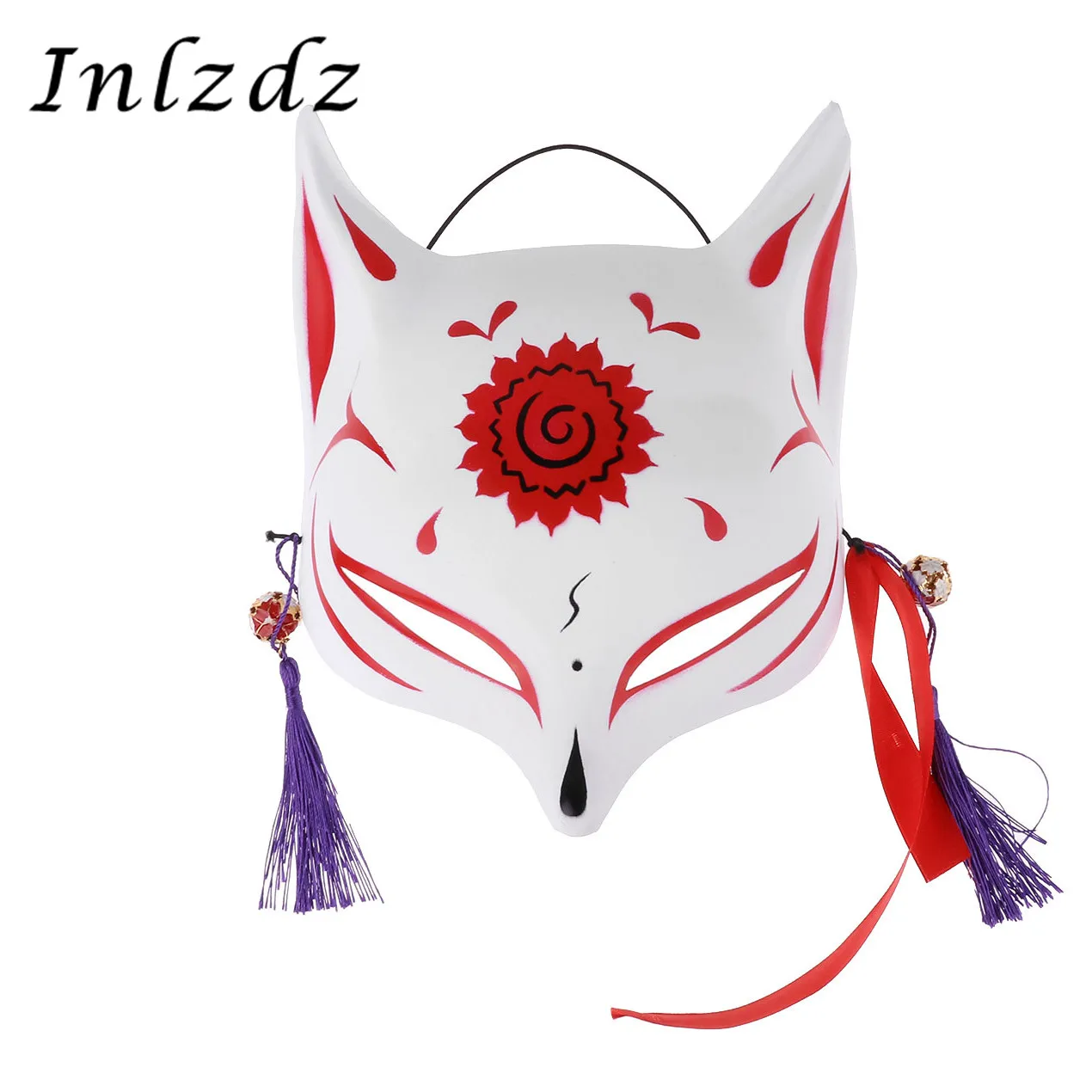 Костюм кабука кицунэ ручная работа японская маска лисицы с кисточками маленькие