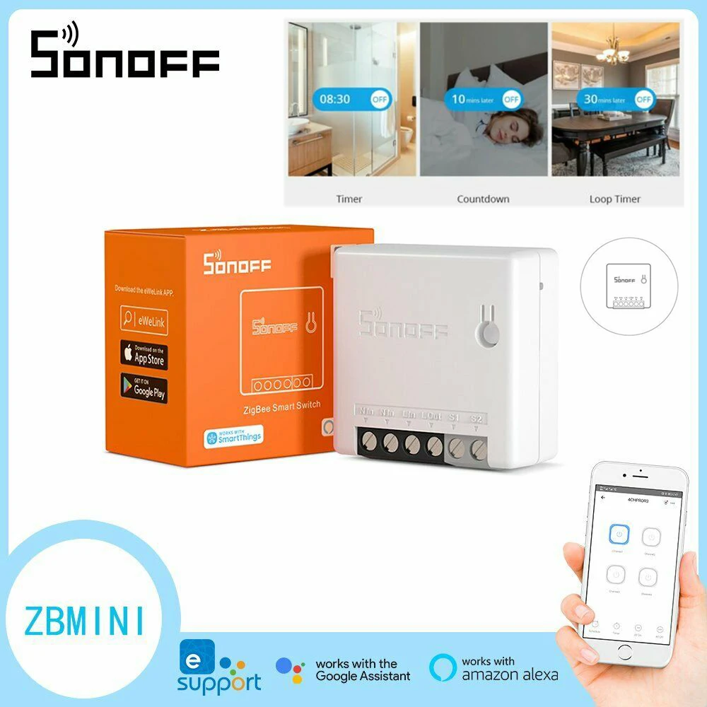 Интеллектуальный выключатель света SONOFF Zigbee ZBMINI DIY умный коммутатор релейный