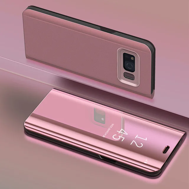 Роскошный чехол для телефона с откидной крышкой и подставкой для samsung Galaxy s10 e S9 S8 Plus s10plus S6 S7 Edge S6Edge note 5 8 9 - Цвет: rose gold