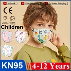 Детские маски kn95, детская маска kn95mask, 4 слоя, с динозавром, единорогом, мультяшными героями, для девочек и мальчиков, kn95, маска для лица, fpp2 для детей
