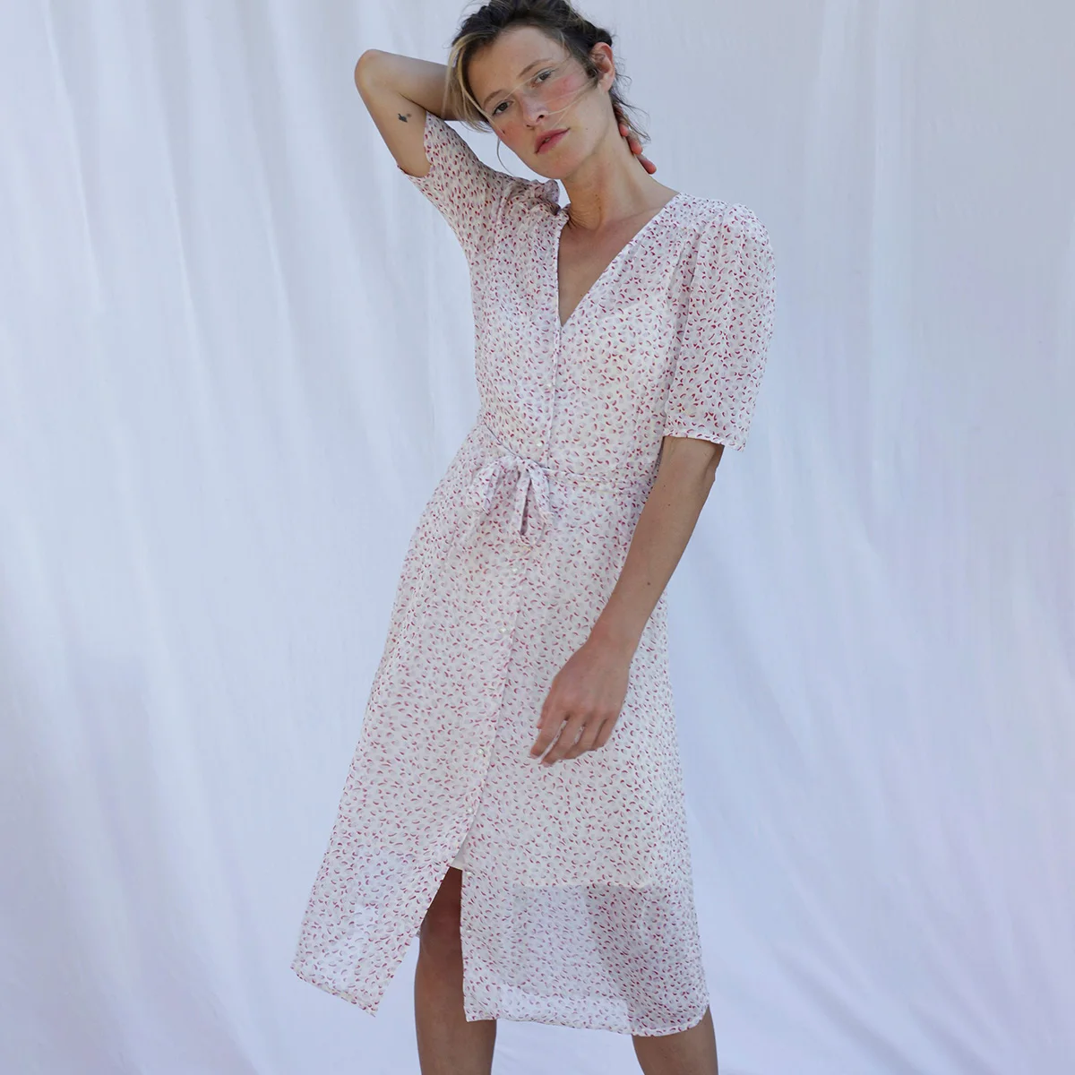 

Floral Printed Dress Women Summer Elegant Viscose Casual Dresses Vestidos Woman Evening Party Fashion Clothing 2021