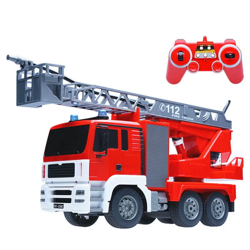 Big 1:20 RC 2.4G big Remote Control Electric Fire Truck Spray fire Toy Car Sprinkler Music Fire car Engines Educational Toys enlarge