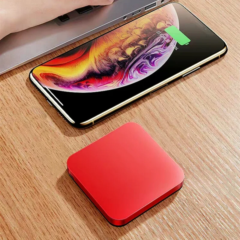 Мини Внешний аккумулятор 10000 мАч для iPhone X Xs Max 11 портативный внешний Powerbank Samsung S9 S8