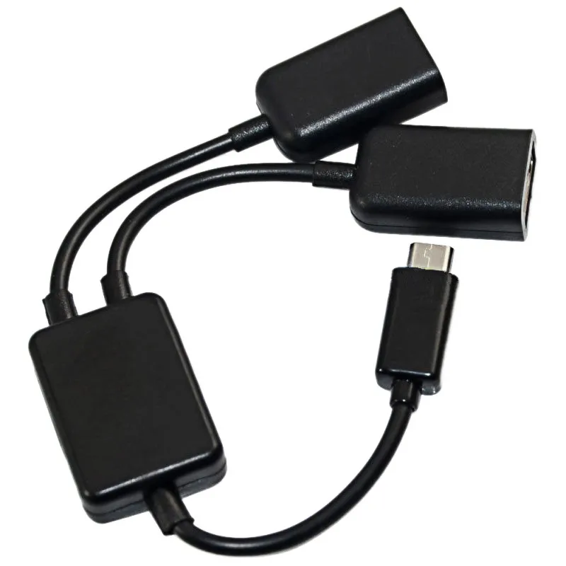 Micro USB/type C до 2 OTG двухпортовый концентратор кабель Y сплиттер Micro-usb type-C адаптер