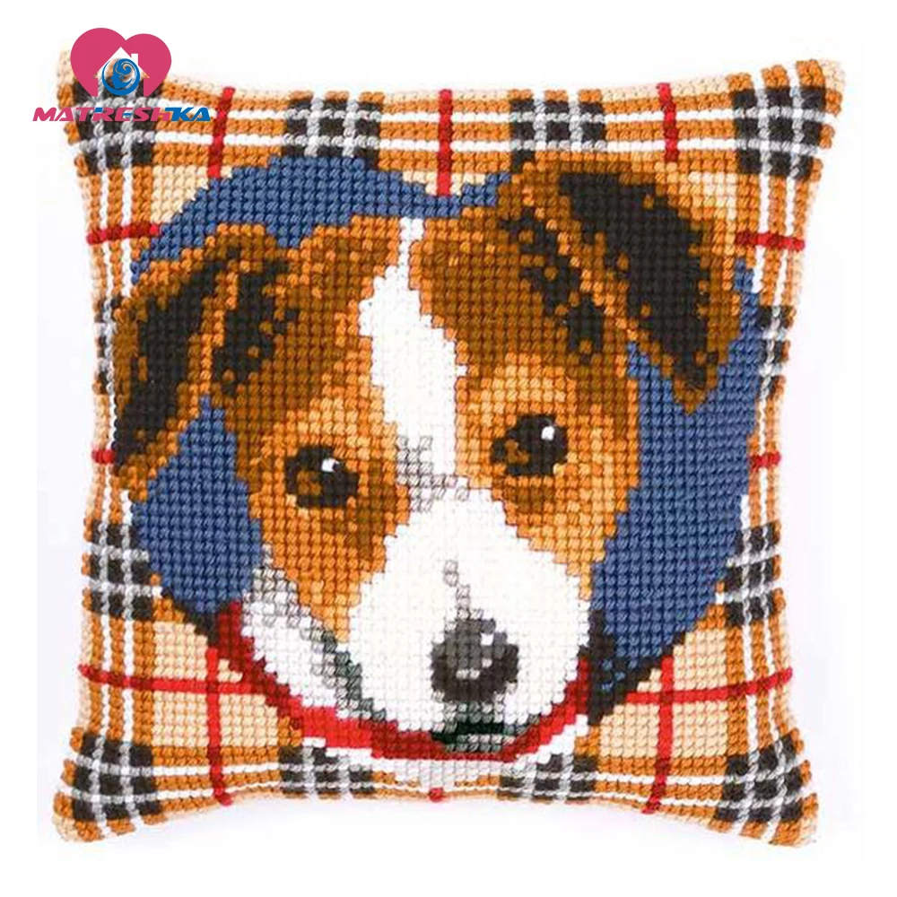 Перекресная строчка подушка для собак крюк с защелкой ковер kitsembroidery рукоделие