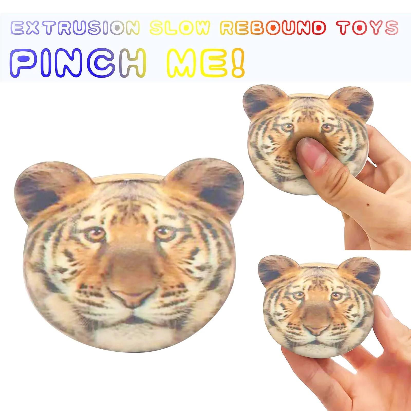 

Slow Rising Stress Simulation Cat Squeeze Toys Decompression Slow Re bound Toys Animal Head Toys Desktop decoration Kids Toys