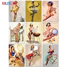 Алмазная мозаика 5D сделай сам с изображением мультяшной масляной привлекательной красоты Ретро Девушки Монро вышивка мозаика вышивка крестиком украшение подарок Rp712