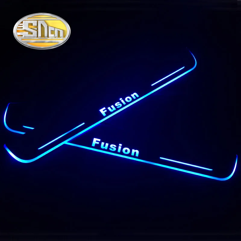 4 шт. для Ford Fusion 2015 2016 2017 2018 акриловый светодиодный приветствуется педаль порог