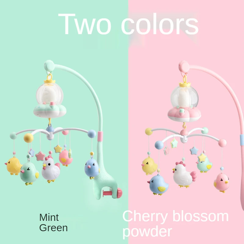 

Newborn with light bedside 0-1 years old Sleep Aid Ring Bell cartoon animal cute touch with music rotating pendant toy gift