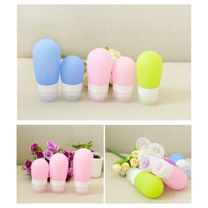 Портативная силиконовая пустая бутылка многоразового использования для ванной