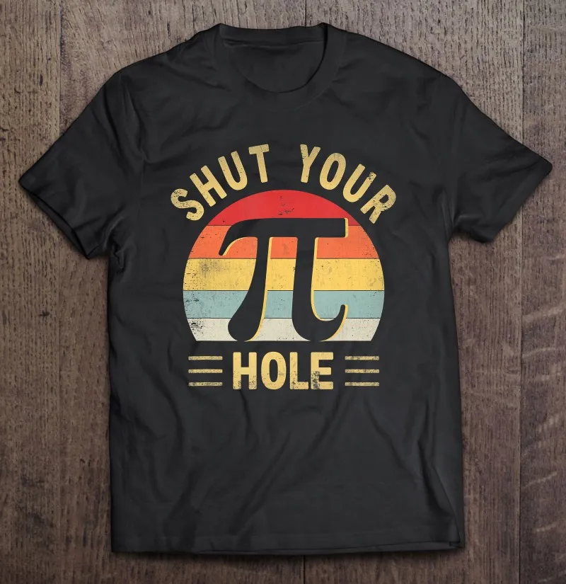 Забавная футболка Pi Повседневная в стиле ретро с отверстиями для пирога