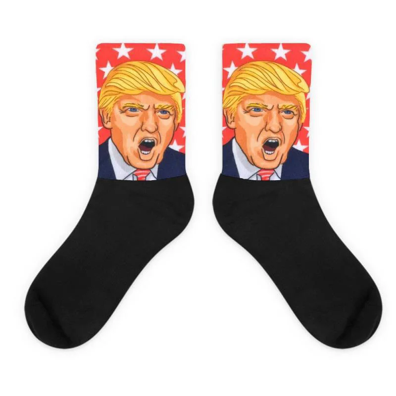 10 Носки в стиле «Дональд Трамп», унисекс, забавные Повседневные носки с принтом для взрослых, носки с объемными накладными волосами, носки для скейтборда в стиле «хип-хоп», Лидер продаж - Цвет: 10