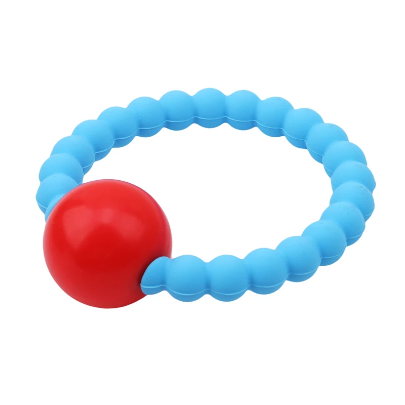 

New 100% Food Grade Silicone Round Shape Baby Chewable Teeth Baby Teeth Soothing Jewelry Toy for Boy Girl Toddler
