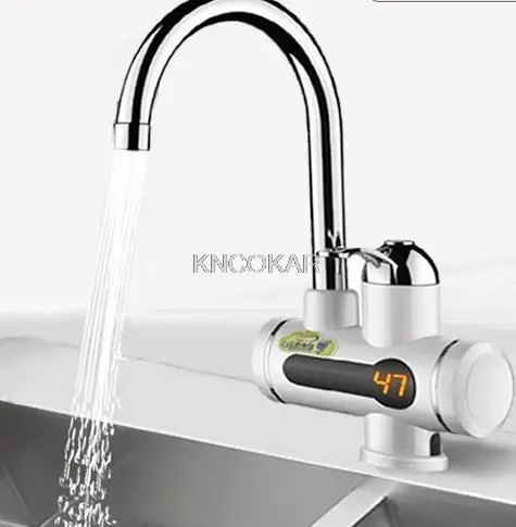 Instant Electric Water Heater Kitchen Basin Faucet Tankless Waterproof Hot And Cold Bathroom Mixer Water Taps Single Handle 220V